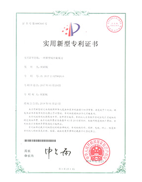 Patent certificate 3